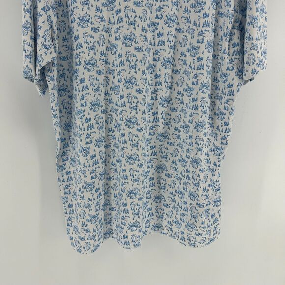 Peter Millar Polo Shirt Ski Slope Pattern Men's XXL Pearl White Blue Golf Tennis - Picture 9 of 12